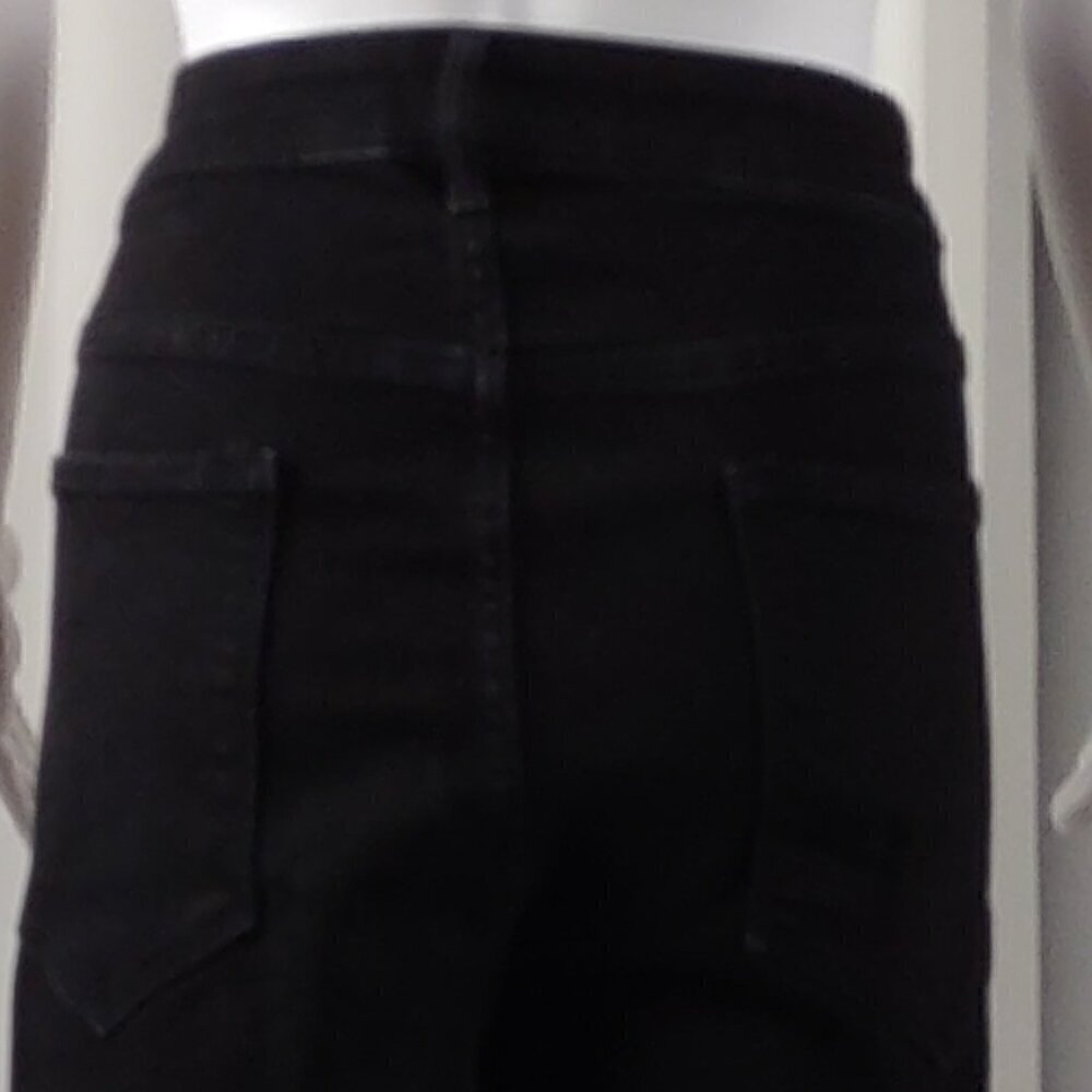 Old Navy Women's Cotton Blend Mid Rise Kicker Boot Cut Black Jeans Size 26 - Picture 4 of 10